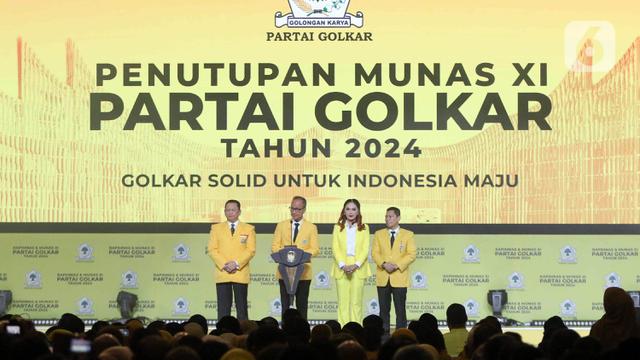 Berkemeja Kuning, Presiden Jokowi Hadiri Penutupan Munas XI Partai Golkar