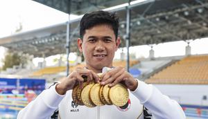 Atlet para renang Indonesia, Jendi Pangabean Akmal, meraih tujuh medali emas ASEAN Paragames 2026 di Thailand. (Doc NPC Indonesia)