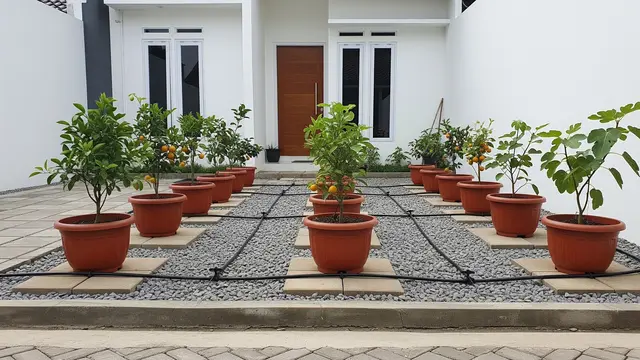 9 Konsep Kebun Rumah Modern Minimalis dengan Sistem Irigasi Tetes Sederhana