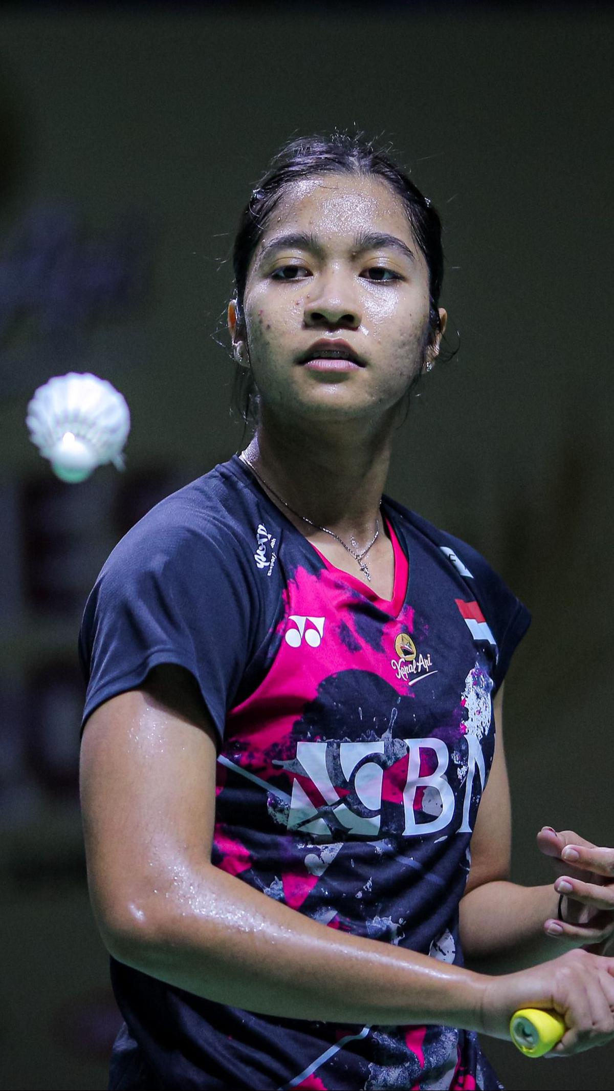 Ester menyerah dari Wang Zhi Yi dalam dua set langsung dengan skor 13-21 dan 13-21.&nbsp;Bola.com/Bagaskara Lazuardi