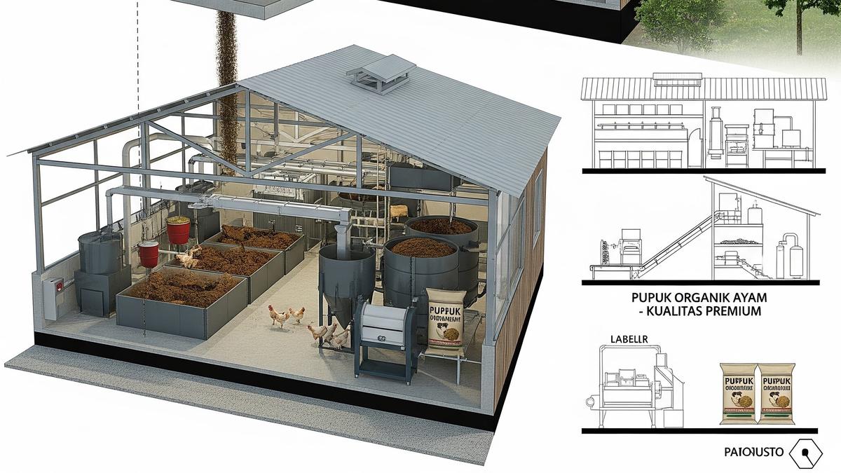 8 Desain Kandang Ayam dengan Tempat Pengolahan Kotoran Jadi Pupuk, Inovatif