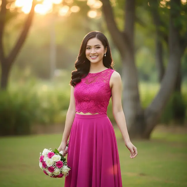 Baju Bridesmaid Warna Pink Fanta (Gemini AI)