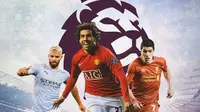 Premier League - Sergio Aguero, Carlos Teves, Luis Suarez (Bola.com/Adreanus Titus)