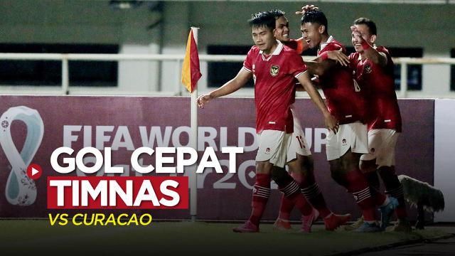 Cover untuk video gol cepat Timnas Indonesia ke gawang Curacao di Stadion Pakansari, Bogor, pada Selasa (27/9/2022) malam hari WIB. (Foto: Bola.com/M. Iqbal Ichsan)