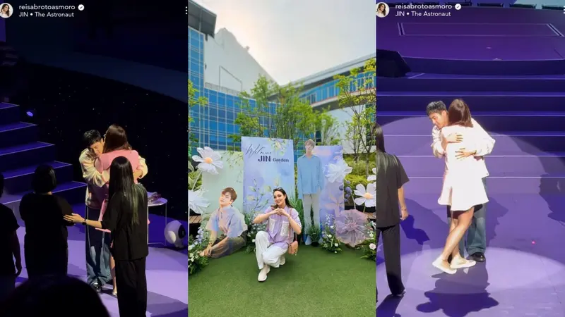 Dokter Reisa Bangga Jadi ARMY, Bertemu dan Peluk Jin BTS di FESTA 2024 (Instagram @reisabrotoasmoro)