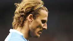 Kekecewaan striker Uruguay Diego Forlan di laga semifinal PD 2010 lawan Belanda di Green Point Stadium, Cape Town, 6 Juli 2010. AFP PHOTO / FRANCK FIFE