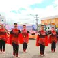 Festival tari adat Sumatera Utara.