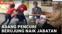 FN, karyawati sebuah minimarket di Semarang diganjar kenaikan jabatan setelah terseret motor saat mengadang pria yang mengambil sejumlah barang dagangan di tempat kerjanya. (Foto:Liputan6)