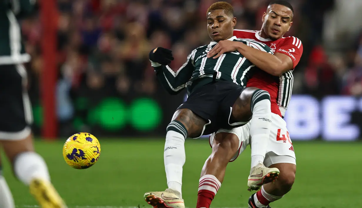 Sementara Setan Merah hanya mampu membalas melalui Marcus Rashford. (Darren Staples / AFP)