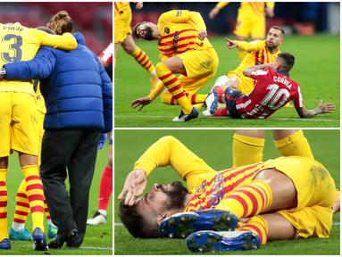 Bek andalan Barcelona, Gerard Pique, mengalami cedera parah usai mendapat benturan keras dengan pemain Atletico Madrid, Angel Correa. Akibat cedera parah ini, Pique  terancam tak bisa main selama enam hingga delapan bulan.