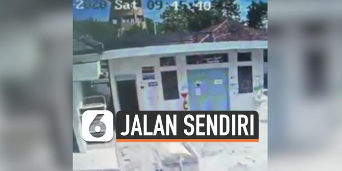 VIDEO: Detik-Detik Gerobak Sampah RSUD Wonosari Jalan Sendiri
