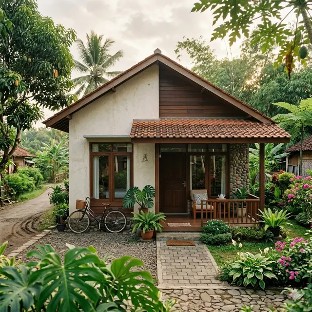 Model Rumah Minimalis 1 Lantai di Kampung