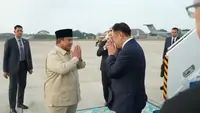 Momen Prabowo Antar Kepulangan PM Thailand