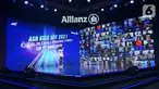 Chief Agency Officer Allianz Life Indonesia Ginawati Djuandi menyapa para agen pada Allianz Star Network (ASN) Kick Off 2021 dan 10th Anniversary yang diikuti oleh 12.000 mitra bisnis secara virtual di Jakarta, Minggu (17/01/2021). (Liputan6.com/Pool)