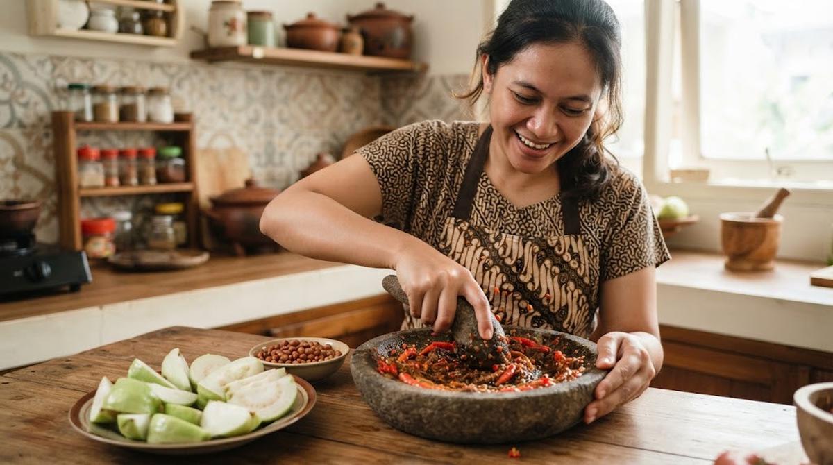 Membuat Rujak Jambu yang Pedas dan Segar