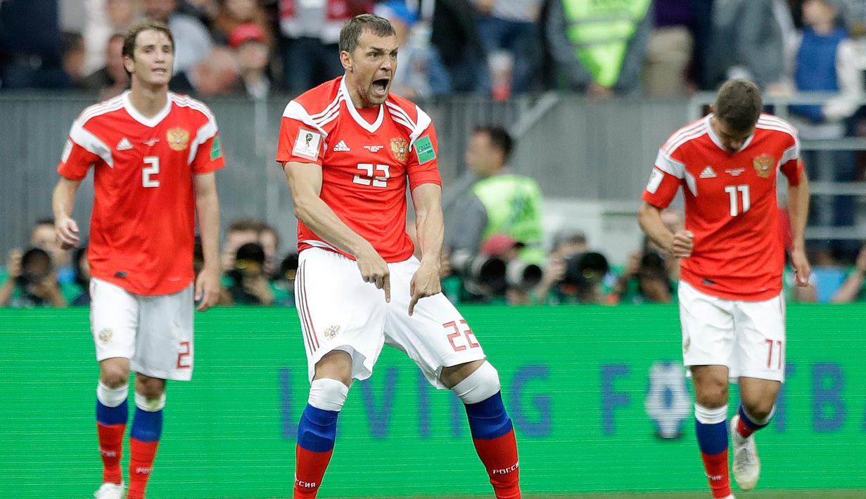 FOTO Rusia Menang Telak 5 0 Atas Arab Saudi Bola Liputan6com