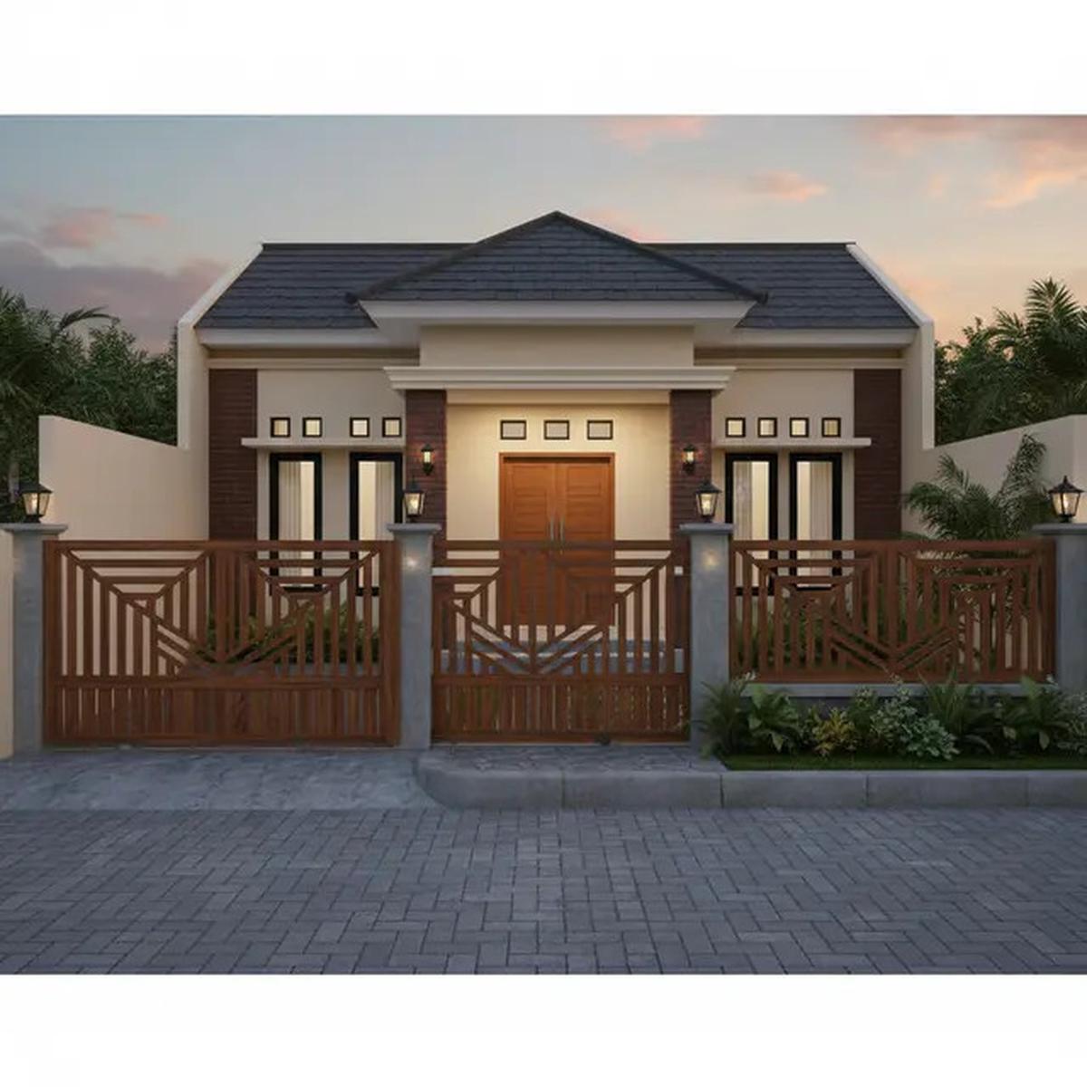 7 Model Rumah Mungil Bergaya Mewah dengan Pagar Kayu Klasik, Perpaduan Estetika dan Fungsionalitas
