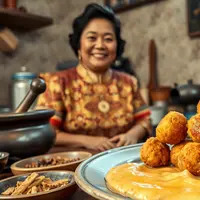 ilustrasi tempe mendol/generated by ai