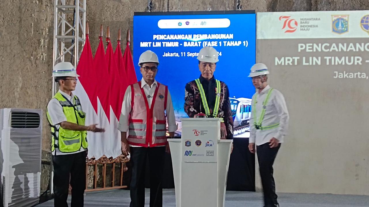 Jokowi Resmikan Pembangunan MRT Jakarta Fase Timur-Barat dari Tomang Menuju Kembangan
