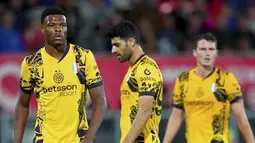 Gol Monza dihasilkan oleh Dany Mota. Sementara itu gol Inter dicetak oleh Denzel Dumfries. (Spada/LaPresse via AP)