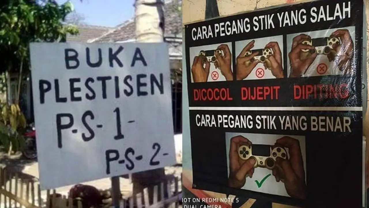 6 Tulisan Nyeleneh di Rental PS Ini Bikin Tepuk Jidat