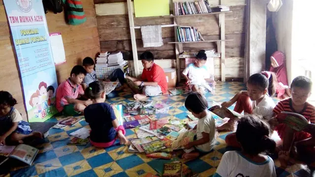 Dukung Gemar Membaca, Tbm Ruman Aceh Pinjamkan Ribuan Buku ke Warga