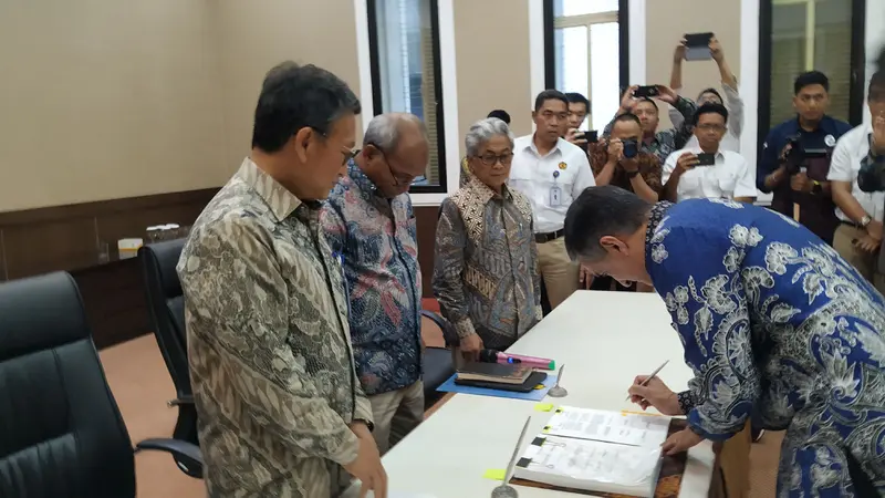 Penandatanganan kontrak bagi hasil Gross Split Blok Corridor yang berlokasi di Kabupaten Musi Banyuasin, Sumatera Selatan.