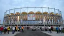 National Arena berlokasi di ibu kota Rumania, Bucharest. Di samping sebagai kandang Timnas Rumania, juga merupakan markas dari dua klub, Steaua Baucharest dan Dinamo Bucharest. (AFP/Daniel Mihailescu)