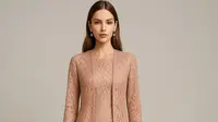 7 Model Long Dress Brokat Kombinasi Outer Lengan Panjang Kekinian 2025, Elegan dan Modis