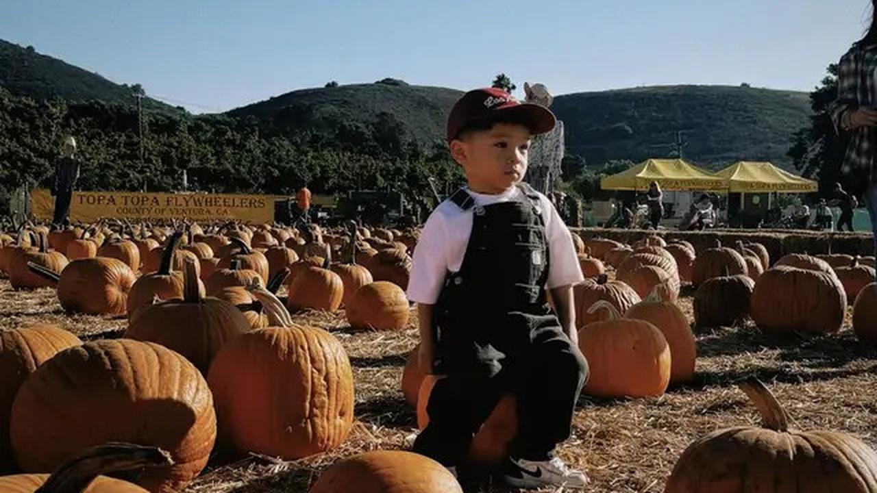 6 Potret Nikita Willy Ajak Baby Issa ke Ladang Labu Amerika, Panen Jelang Halloween