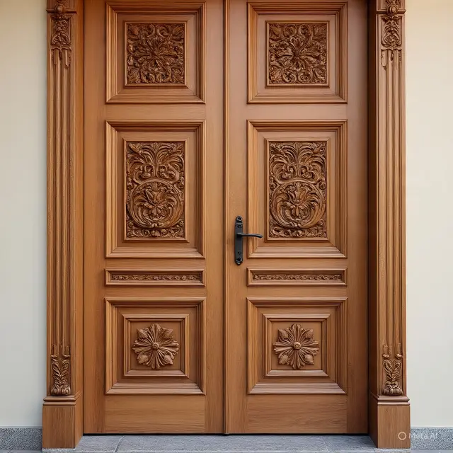 Inspirasi Model Pintu Kupu Tarung Kayu Jati