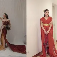 Pesona Selebriti Tanah Air Berbalut Wastra Indonesia (Instagram/@arieltatum & @ayutingting92)