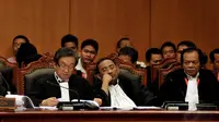 Kubu Prabowo-Hatta ngotot menyebut Pilpres 2014 cacat hukum dan meminta Mahkamah Konstitusi mendiskualifikasi Jokowi-JK, Jakarta, Jumat (8/8/14). (Liputan6.com/Johan Tallo)