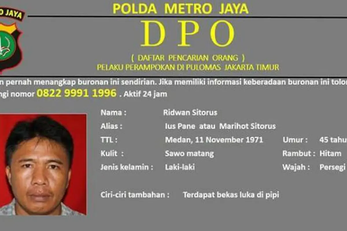 Ius Pane, Buronan Pembunuhan Sadis Pulomas Ditangkap di Medan