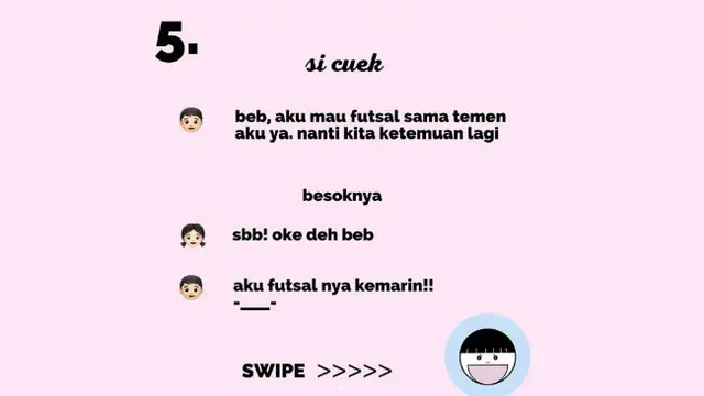 Unggahan koplak soal jenis-jenis pacaran.