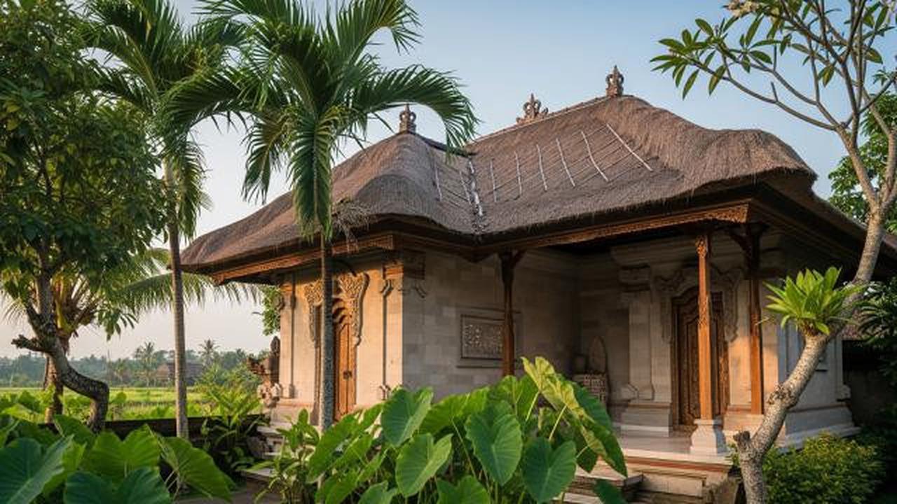 Desain Rumah Kecil ala Villa Bali Tradisional/Desain Rumah Kecil ala Villa Pedesaan (Sumber: gemini.com)