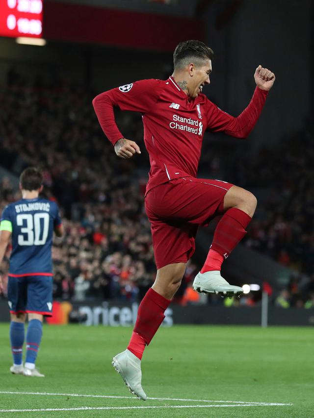 Salah Dua Gol, Liverpool Menang Telak atas Red Star