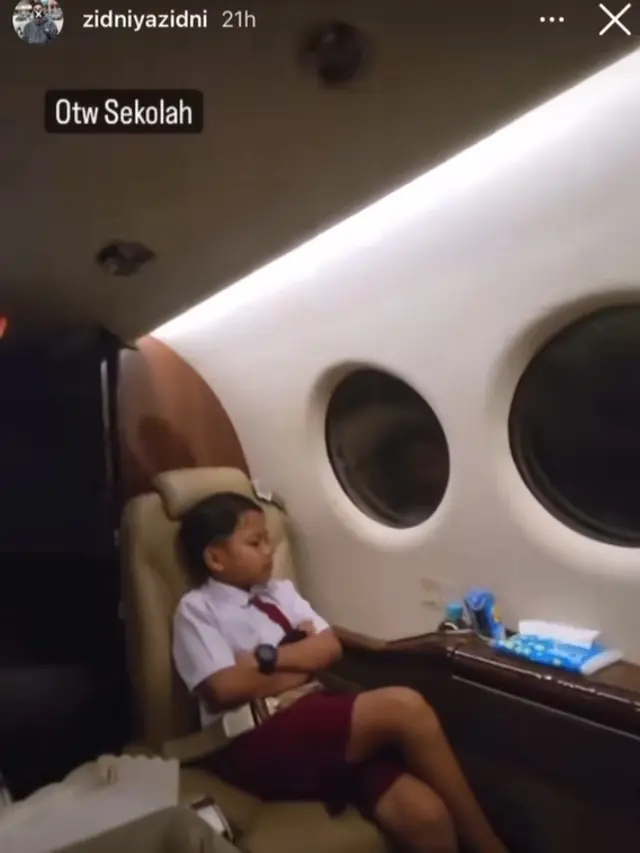 Farel Prayoga Berangkat Sekolah Naik Pesawat Jet