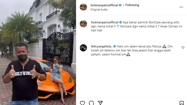 Felicya Angelista - Hotman Paris (Foto: Instagram/@hotmanparisofficial)