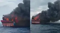 KM Lautan Papua Indah terbakar di perairan Probolinggo