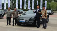 Handover Ceremony Genesis Electrified G80 dan Hyundai Ioniq 5 kepada Kementerian Sekretariat Negara (Kemensetneg), Selasa (25/10/2022). (Liputan6.com/Fachri)