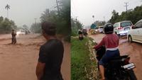 Ini Biang Kerok Banjir Lumpur yang Tutup Jalan Ir Sutami Lampung Timur