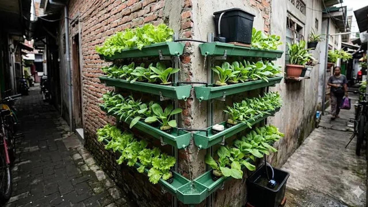 7 Inspirasi Kebun Mini Hidroponik untuk Rumah di Gang Sempit, Hijaukan Lahan Terbatas