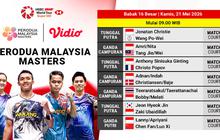 Saksikan Live Streaming Malaysia Masters 2026: Round of 16, Eksklusif di Vidio!