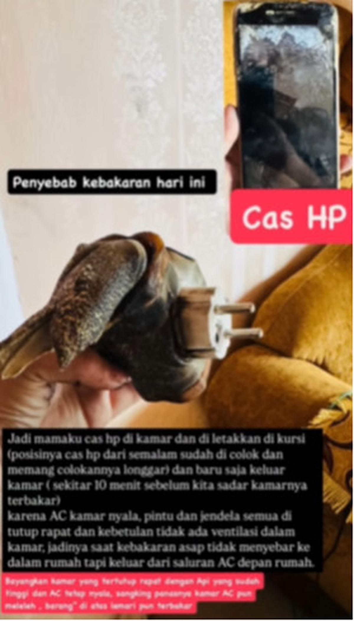 Ngeri! Gara-Gara Chargeran HP Tak Dicabut Semalaman, Rumah ini Terbakar Bikin Penghuni Syok