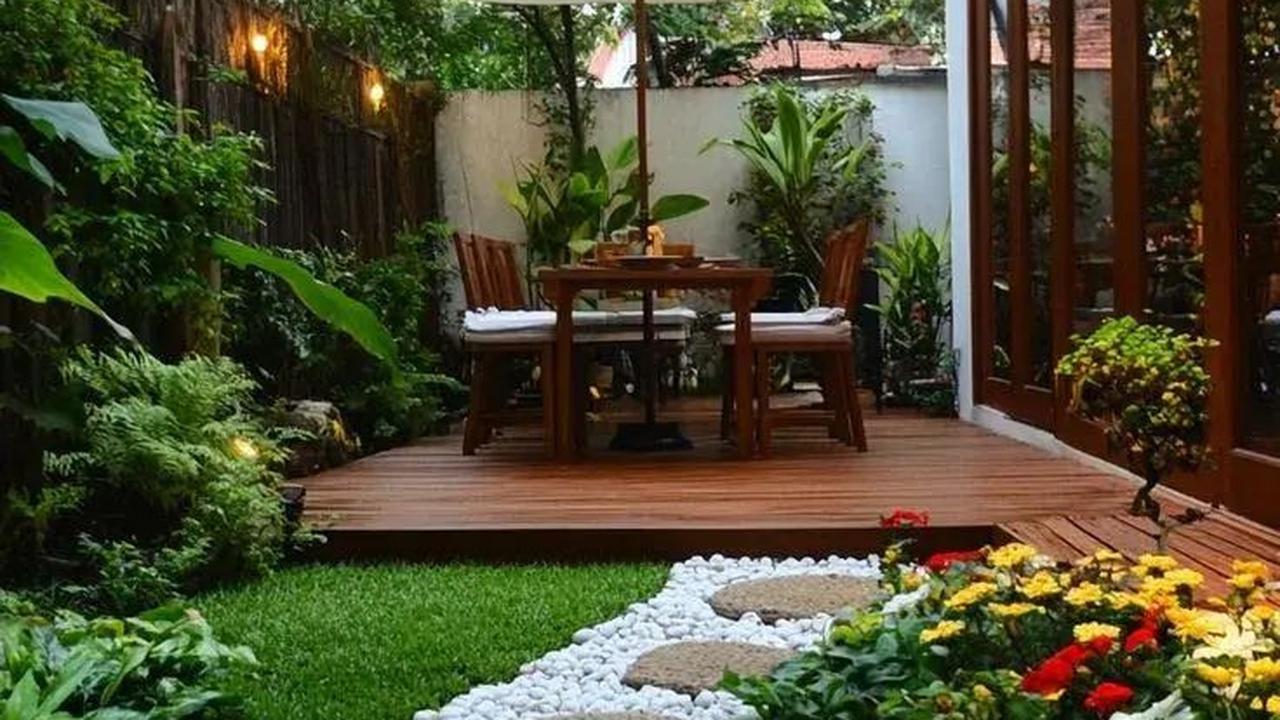 Ilustrasi Taman Depan Rumah Minimalis tanpa Pagar (©Pinterest)