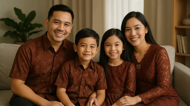 Contoh Baju Batik Sarimbit Keluarga dengan Gaya Modern untuk 2025