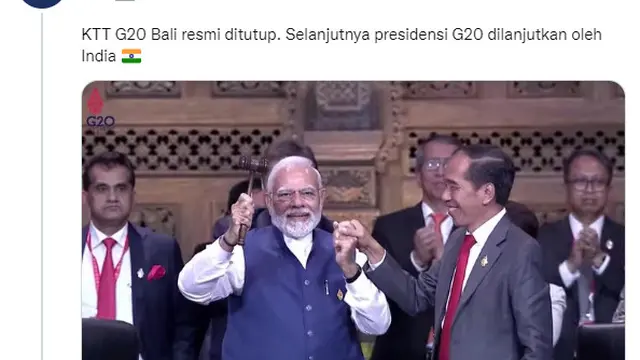 KTT G20 Bali resmi ditutup.