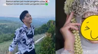 Niat bantu teman jadi model rias wajah, paras pria ini malah bikin salah fokus. (Sumber: TikTok/anruskenzo)