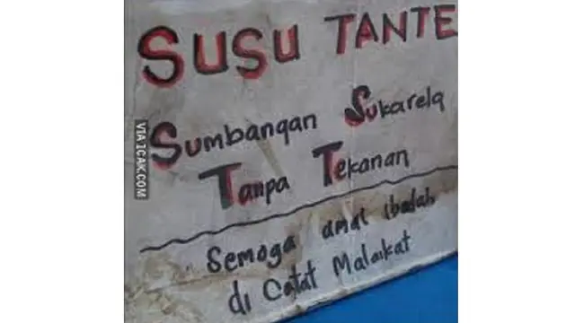 6 Tulisan Minta Sumbangan Ini Kocak, Bikin Ngakak